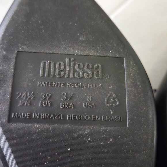 Melissa x Jason Wu Black Pointed Toe Flats Shoes 8 - Picture 5 of 5